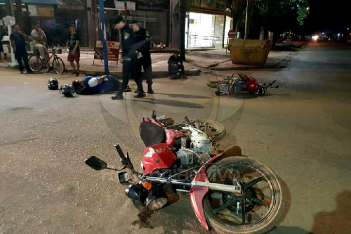 Porto Velho - colisão entre motocicletas deixa duas vítimas