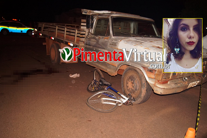 Jovem morre em colisão entre caminhonete e bicicleta em Pimenta Bueno