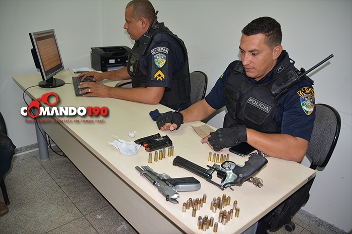  PM prende jovem portando duas armas de “grosso” calibre, em Ji-Paraná