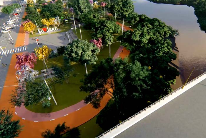 Espaço próximo à ponte do Rio Jaru será todo urbanizado com moderna construção do Bosque Beira Rio