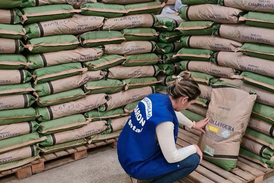 Idaron fiscaliza estabelecimentos comerciais para averiguar qualidade das sementes vendidas ao produtor rural