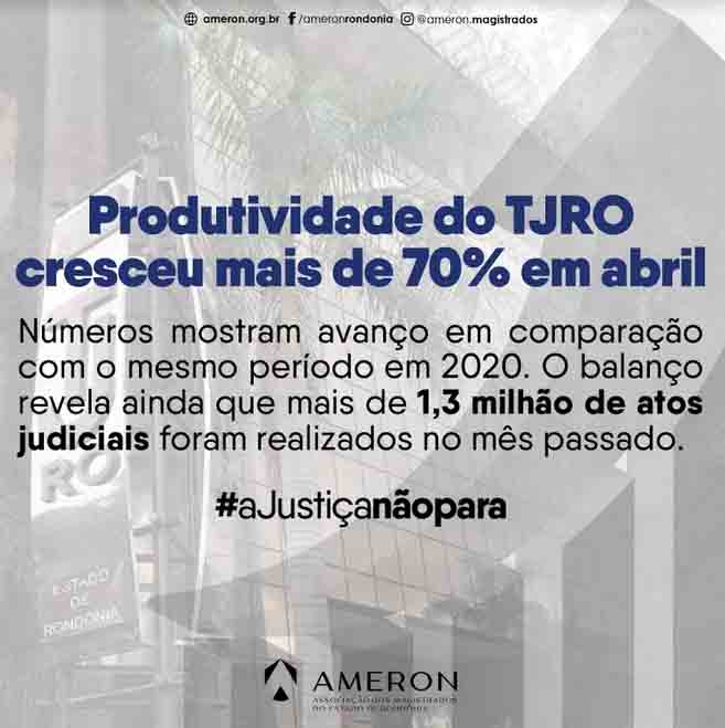 Justiça de Rondônia apresenta aumento acima de 70% no volume de trabalho durante a pandemia