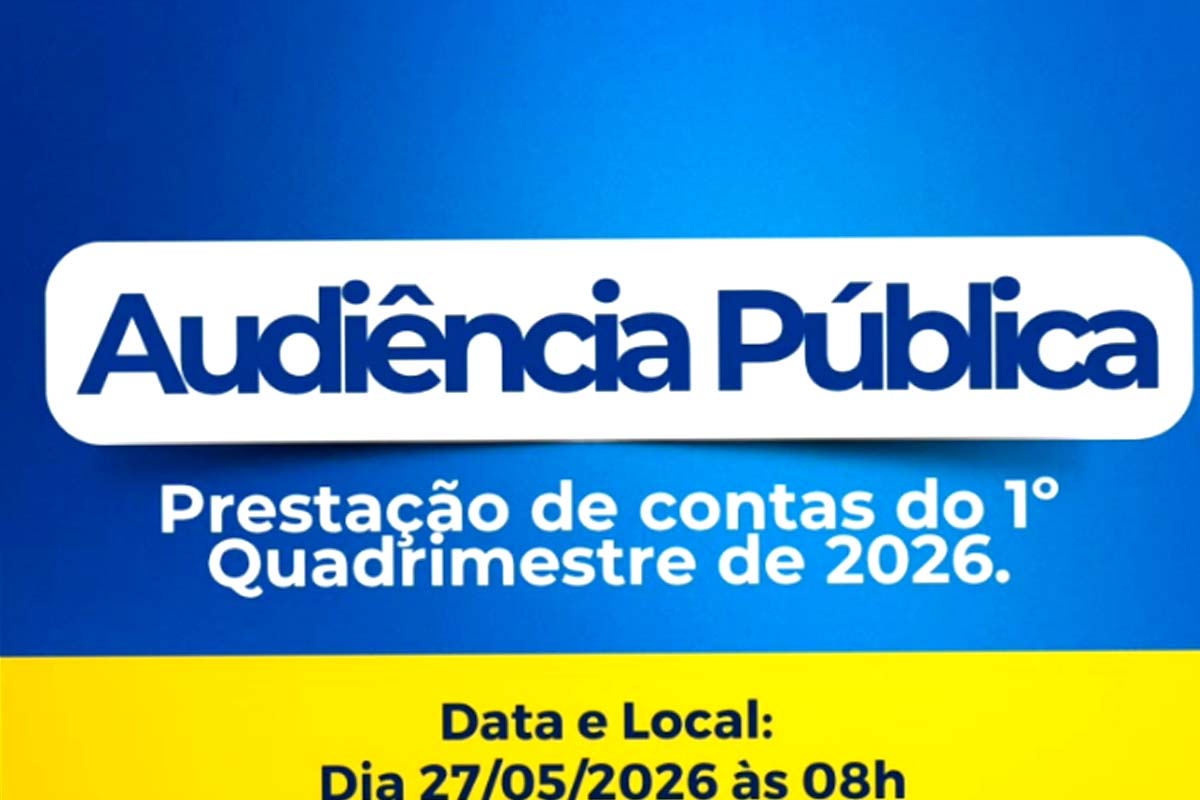 Prefeitura de Ariquemes convida população para participar da Prestação de Contas do 1º Quadrimestre de 2026