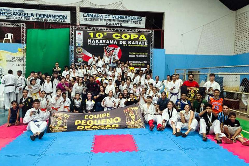 Academia Pequeno Dragão conquista a 10ª edição da Copa Nakaiama de Karate Interestilos, em Colorado do Oeste   