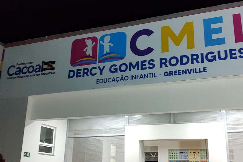 Creche do bairro Greenville em Cacoal recebe o nome da pioneira Dercy Gomes Rodrigues