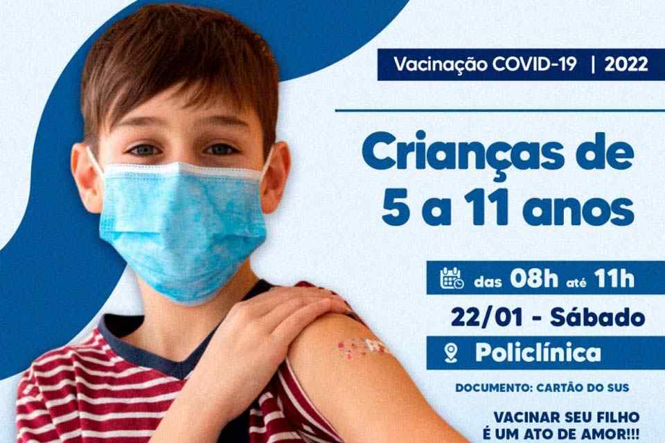 Vacinação infantil contra covid-19 tem início no município