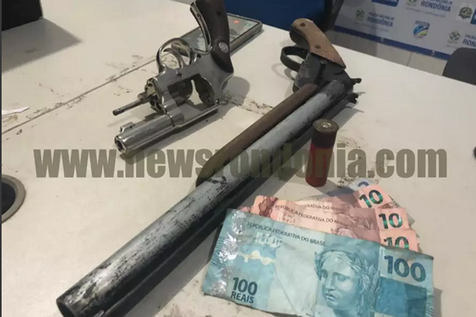 Dupla armada é presa pela Força Tática na zona sul de Porto Velho