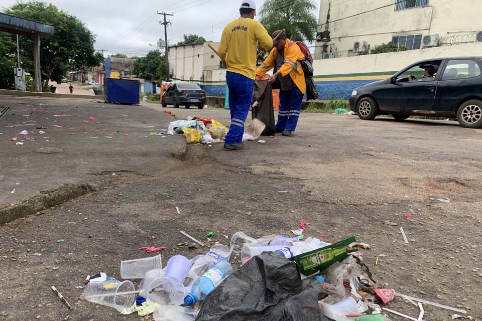 Avenidas e pontos comerciais da capital recebem mutirões de limpeza