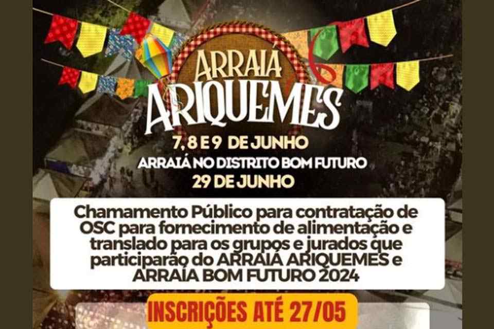 Funcet de Ariquemes divulga Edital de Chamamento Público para contratação de OSC para prestação de serviços 