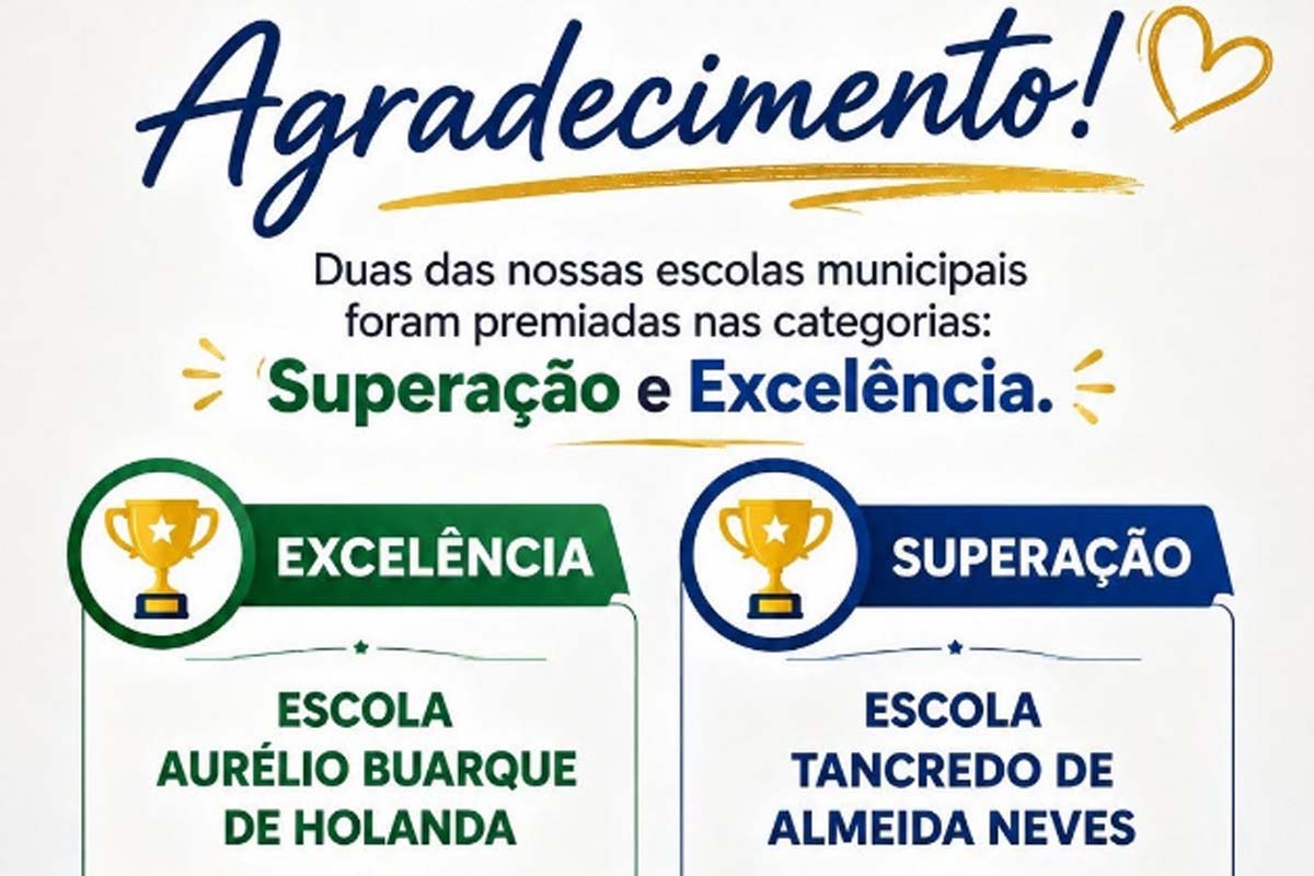 Escolas da Rede Municipal de Ensino são reconhecidas nas categorias Excelência e Superação