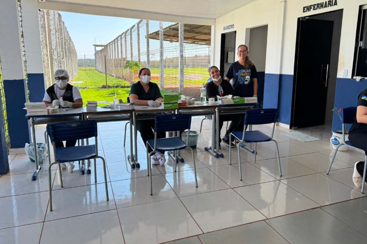 Saúde realiza ação de testagem rápida no Presídio Masculino de Nova Mamoré jurisdição 