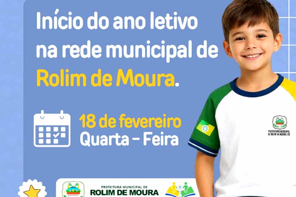 Ano letivo na rede municipal terá início dia 18 de fevereiro