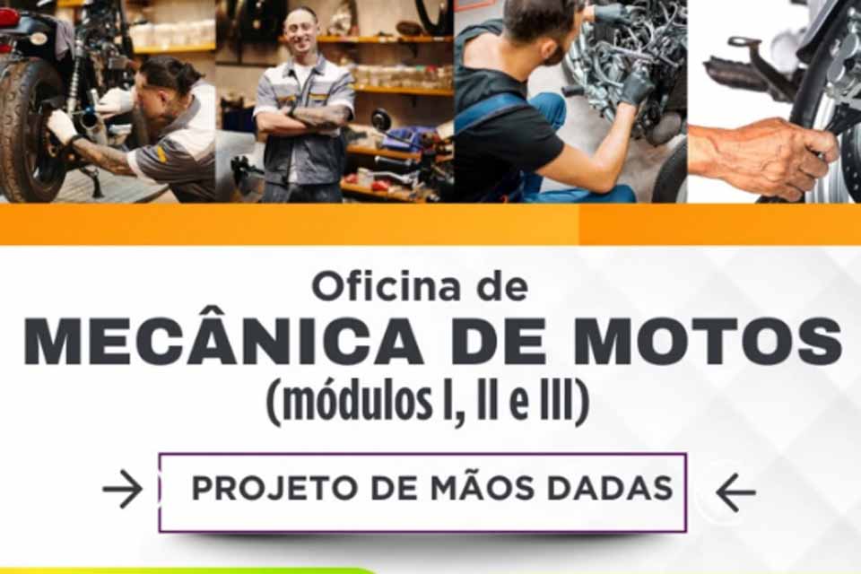 Prefeitura está com inscrições abertas para a Oficina de Mecânica de Motos Módulos I, II e III