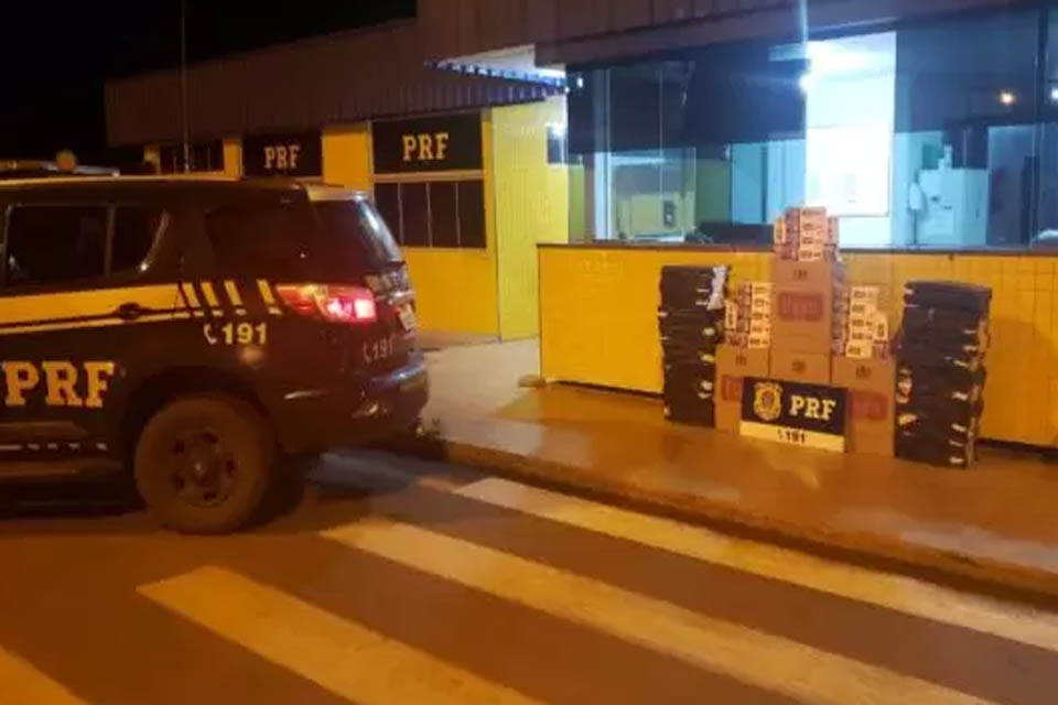 PRF apreende 9 mil maços de cigarro avaliado em R$ 45 mil em Vilhena