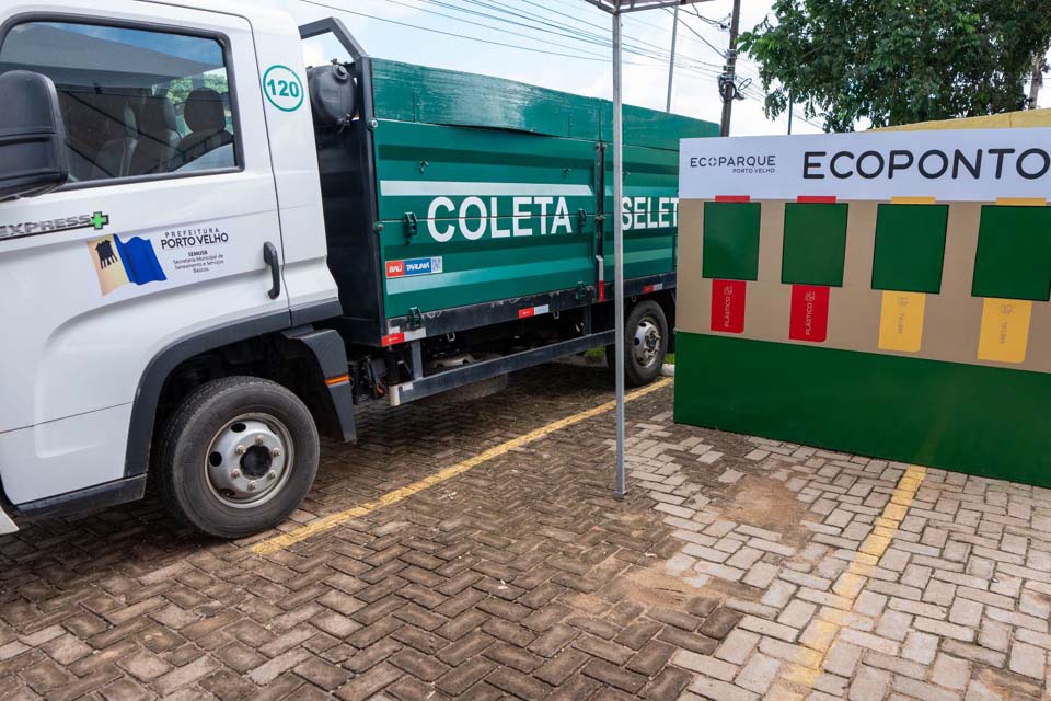 Prefeitura de Porto Velho entrega primeiro Ecoponto e caminhão para coletar material e levar aos catadores