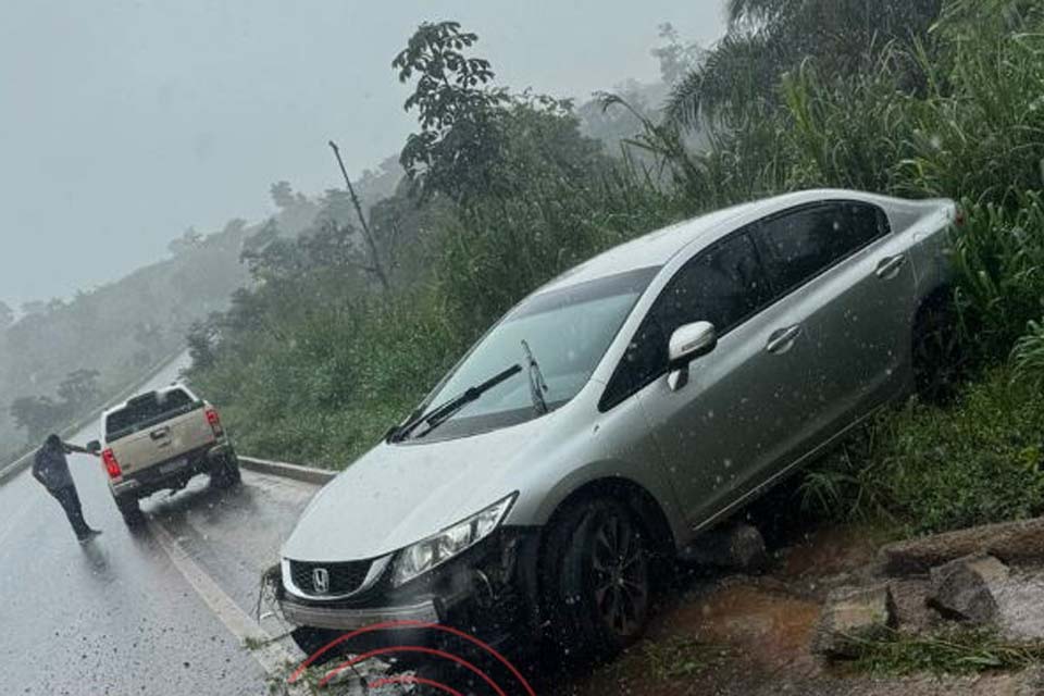 Empresário capota veículo na BR-435 próximo a Vilhena 