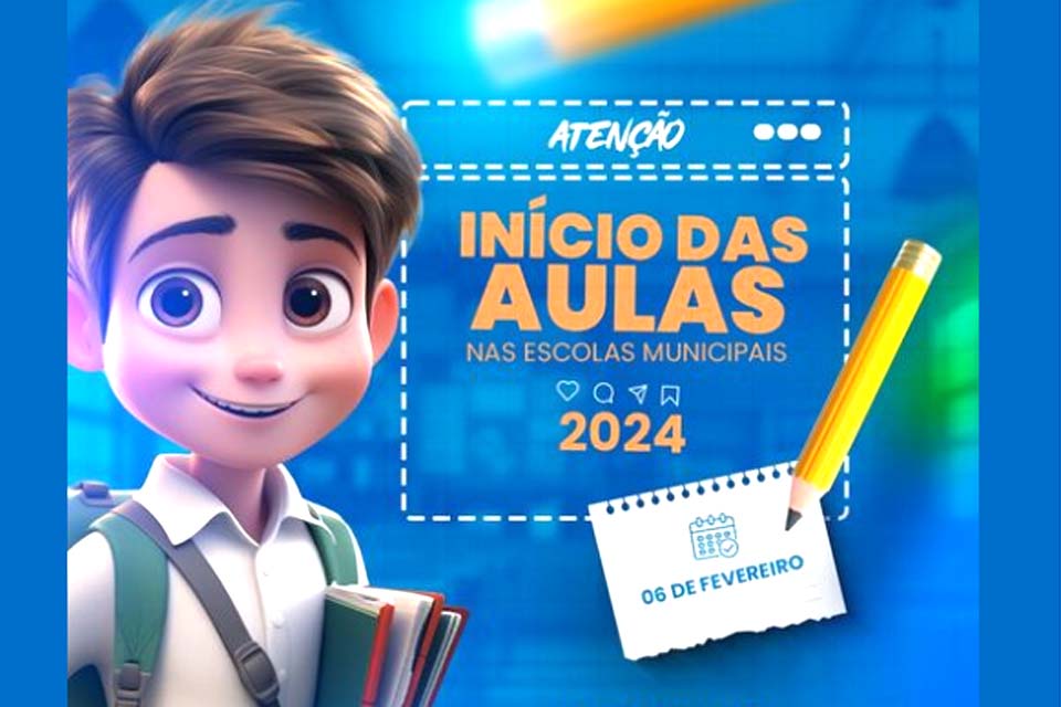 Prefeitura de Espigão do Oeste anuncia início das aulas na rede municipal para o próximo dia 6