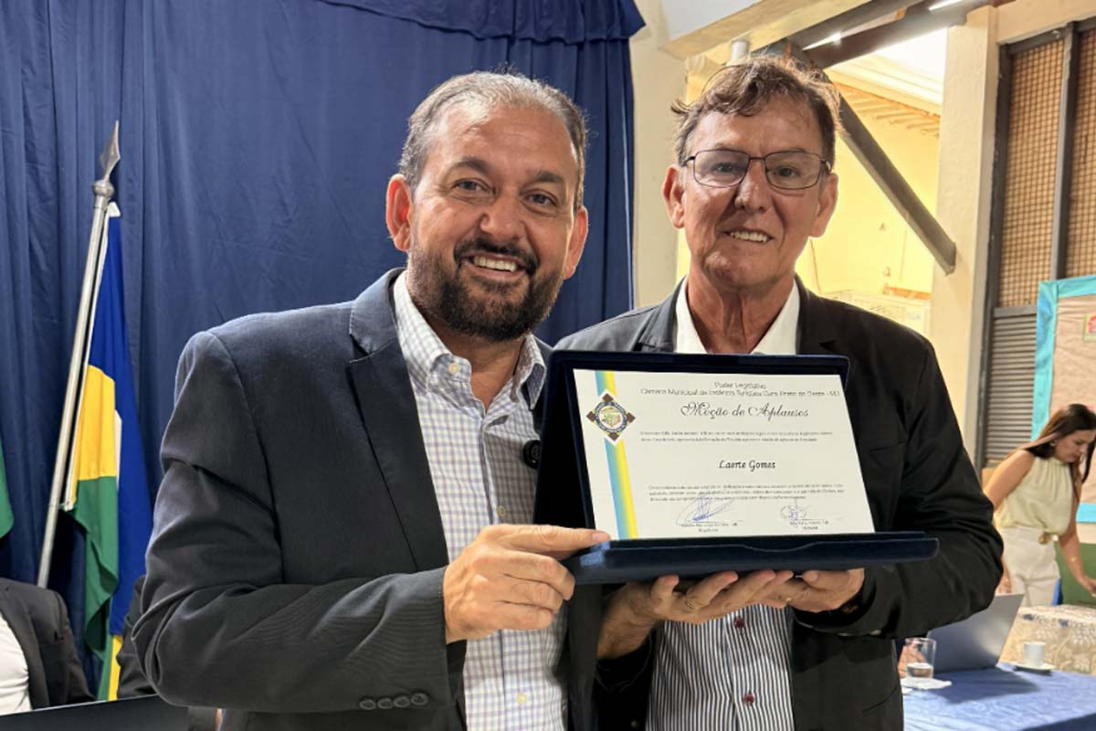 Laerte Gomes recebe moção de aplausos em Rondominas e reforça compromisso com o desenvolvimento de Rondônia