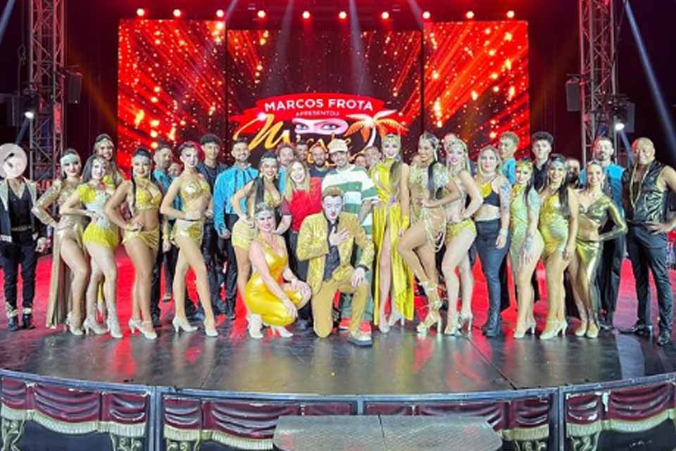 Virginia Fonseca e Zé Felipe fecham Circo de Marcos Frota para curtir com filhas em Goiânia