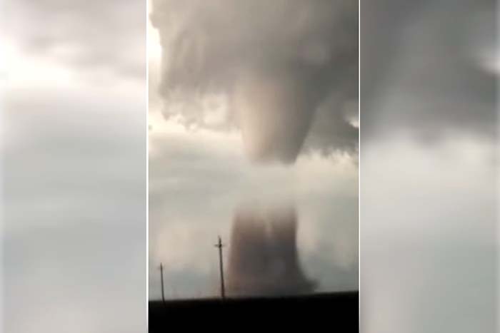 Motorista filma momento em que tornado se forma na Romênia 