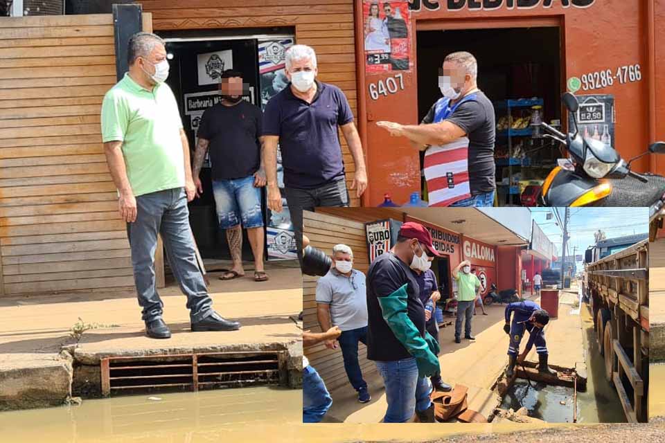 SEMUSB atende pedido do vereador Fogaça para desobstruir bueiro na avenida Calama, em Porto Velho
