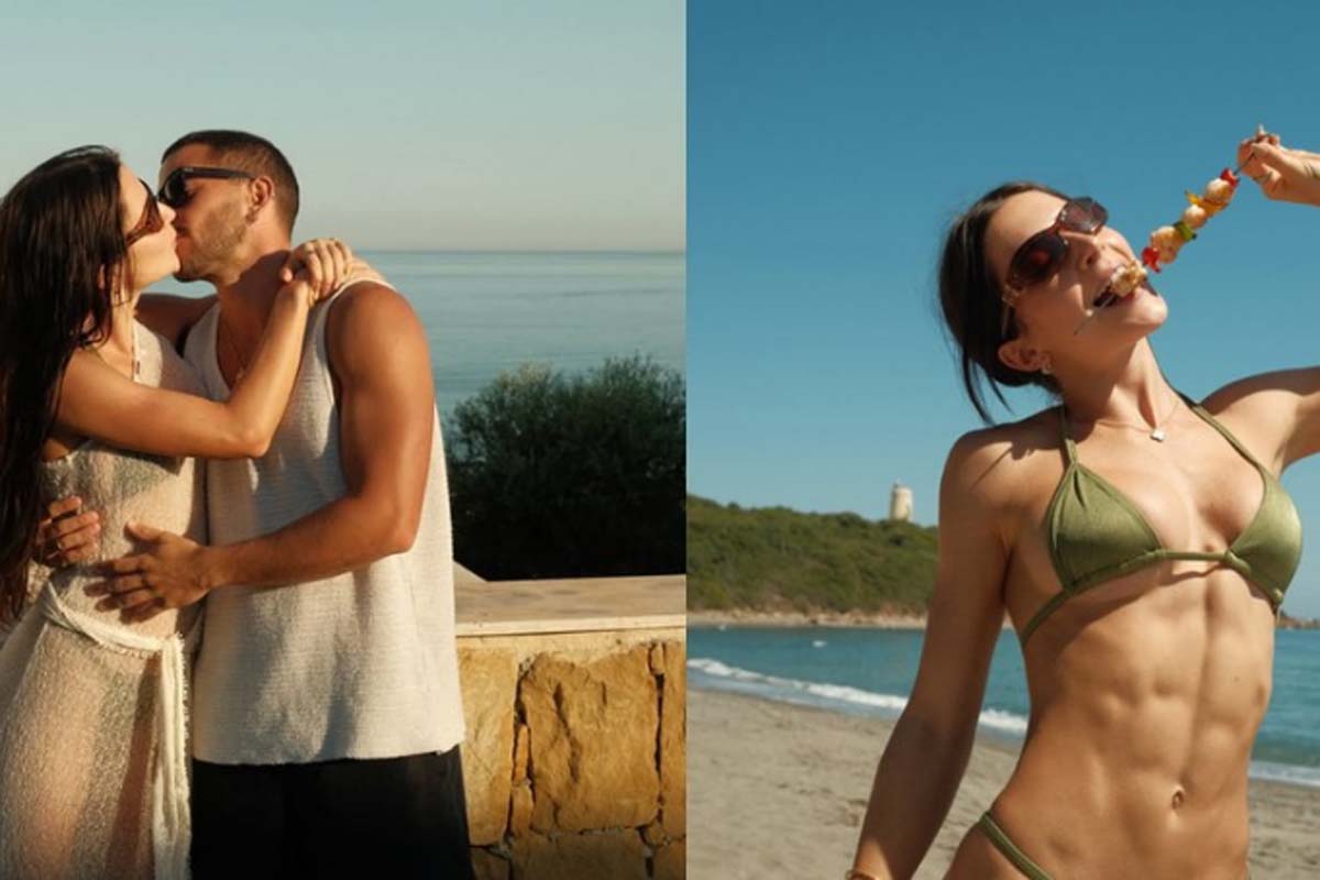 Jade Picon posa de biquíni em viagem com André Lamoglia