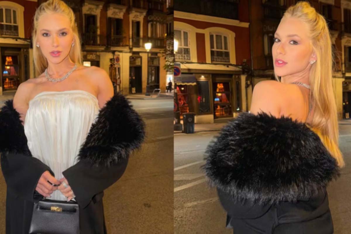 Virginia Fonseca usa bolsa rara de grife de cerca de R$ 140 mil em jantar em Madri