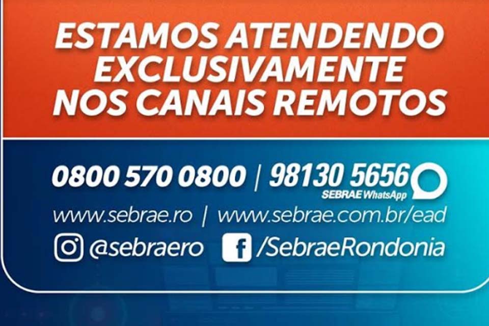 Sebrae apoia pequenos negócios, mesmo durante a crise do coronavírus