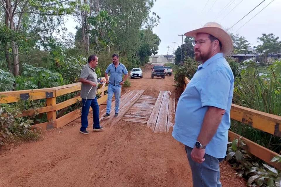 Prefeitura de Vilhena estuda substituição de pontes de madeira por estruturas de concreto armado