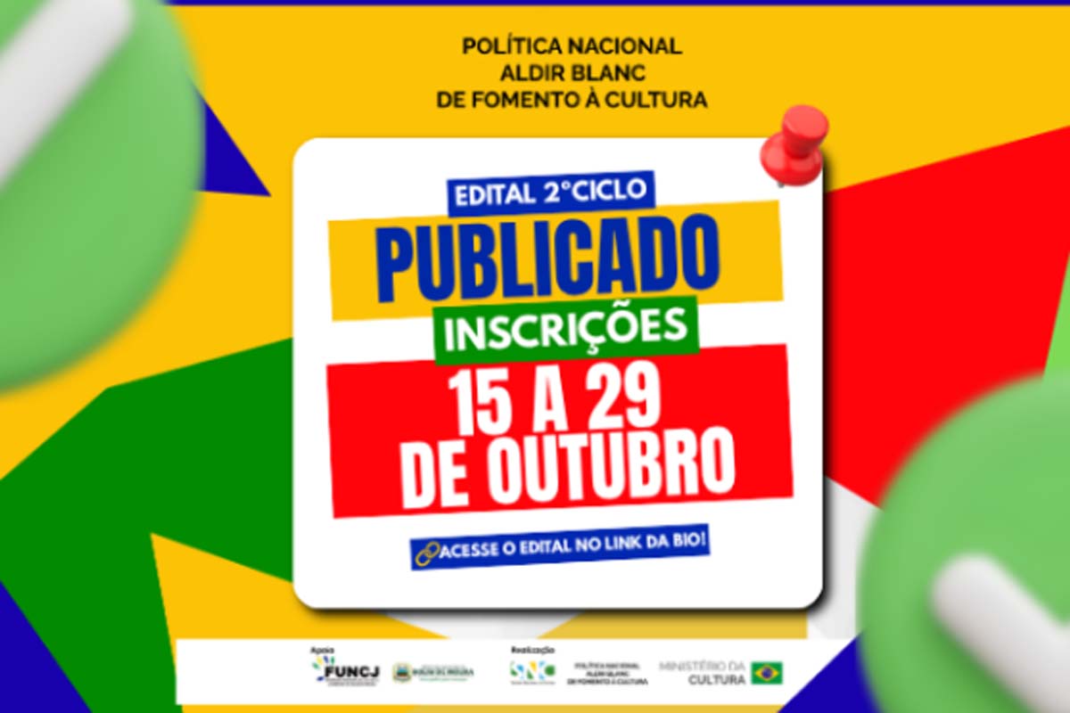 Fundação de Cultura e Juventude publica editais do segundo ciclo da Política Nacional Aldir Blanc