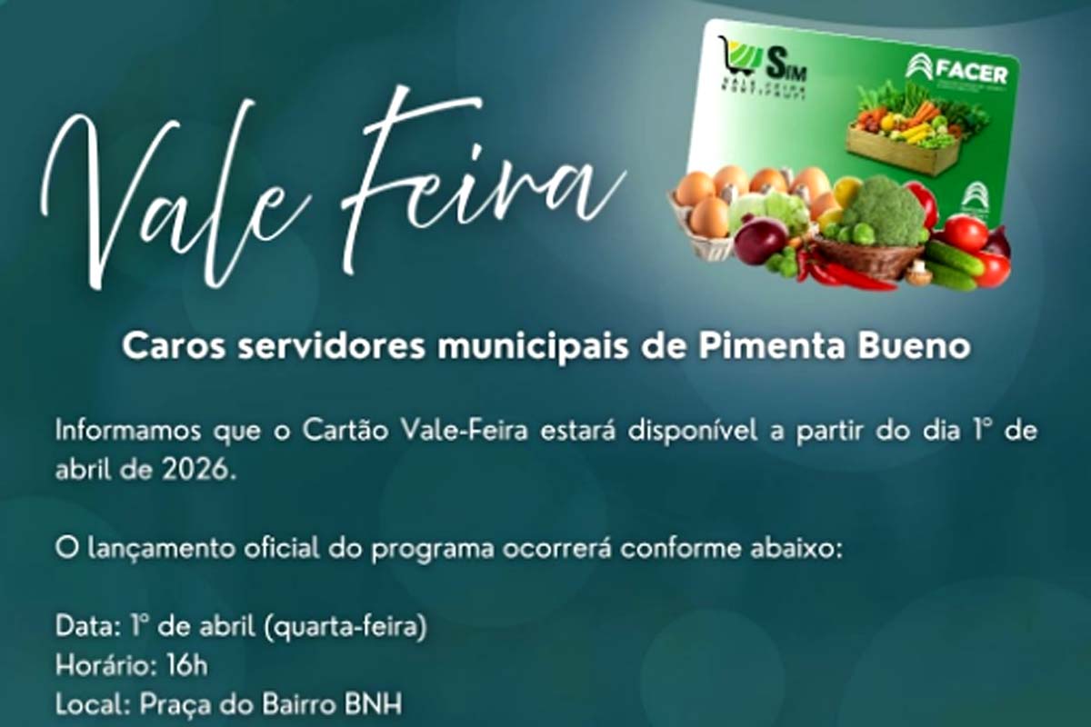 Prefeitura realiza lançamento do cartão Vale-Feira para servidores municipais