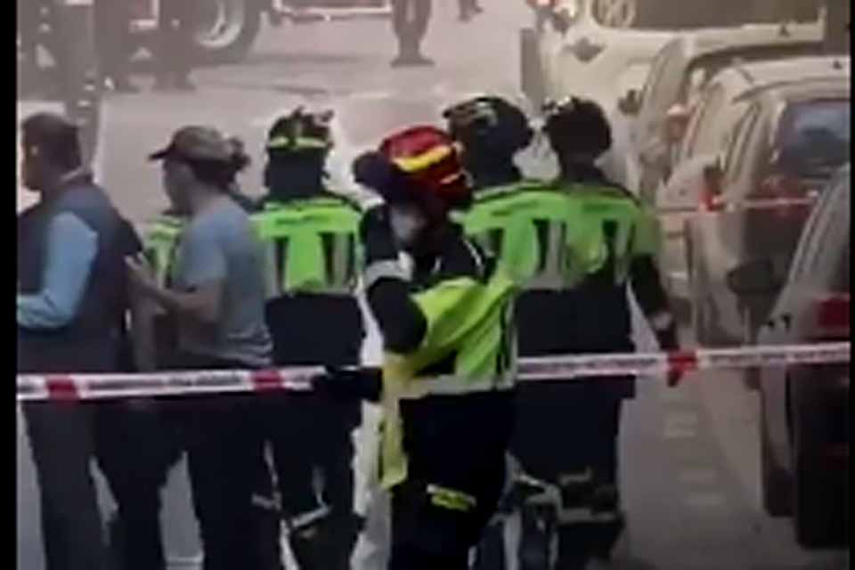 Prédio desaba parcialmente no centro de Madri, na Espanha