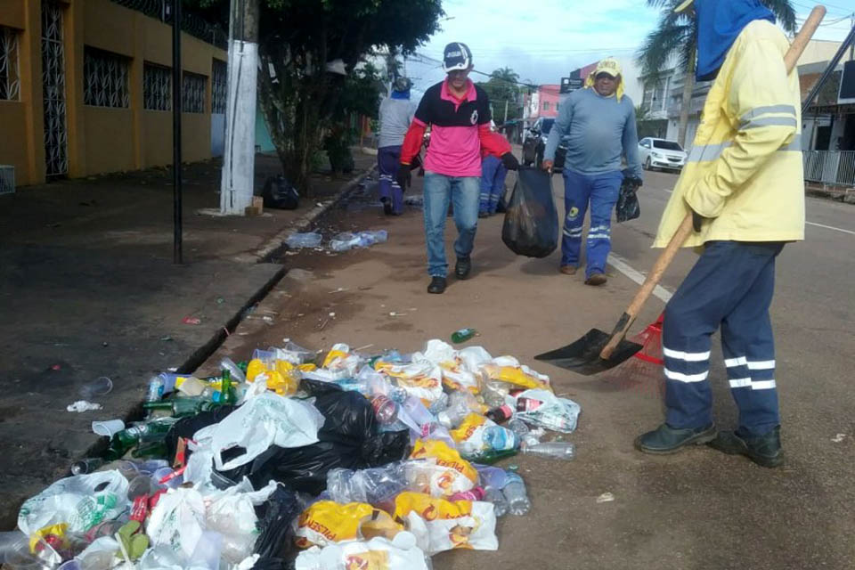 Prefeitura realiza intenso mutirão de limpeza durante o período de carnaval