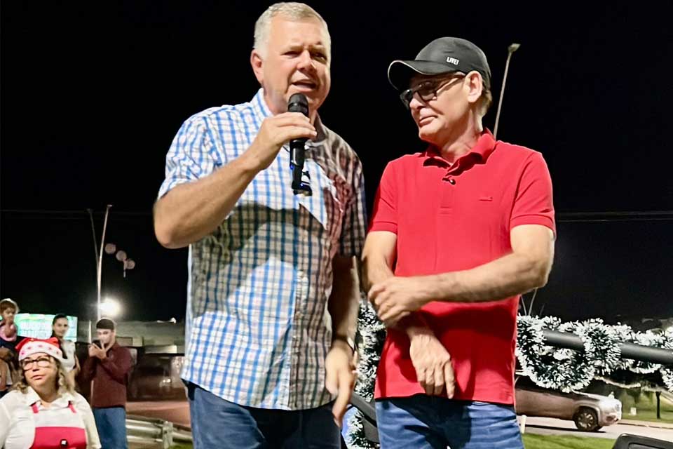 Mosquini e Alex Testoni inauguram uma das maiores iluminações urbanas ao longo da BR-364 em Rondônia