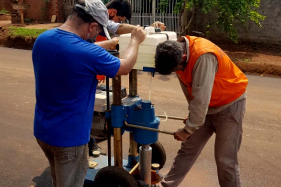 DER realiza testes de espessura e qualidade na maior obra de pavimentação asfáltica urbana