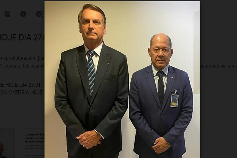 Deputado Chrisóstomo se reúne com Presidente Bolsonaro em Brasília para tratar de temas importantes para Rondônia