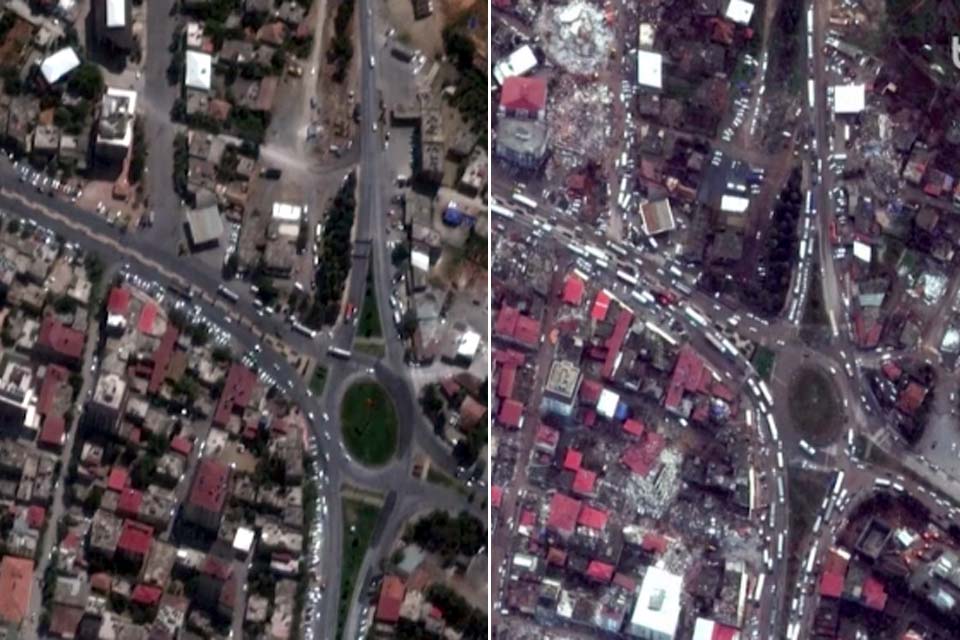 Foto de satélite italiano mostra cidade na Turquia após tremor