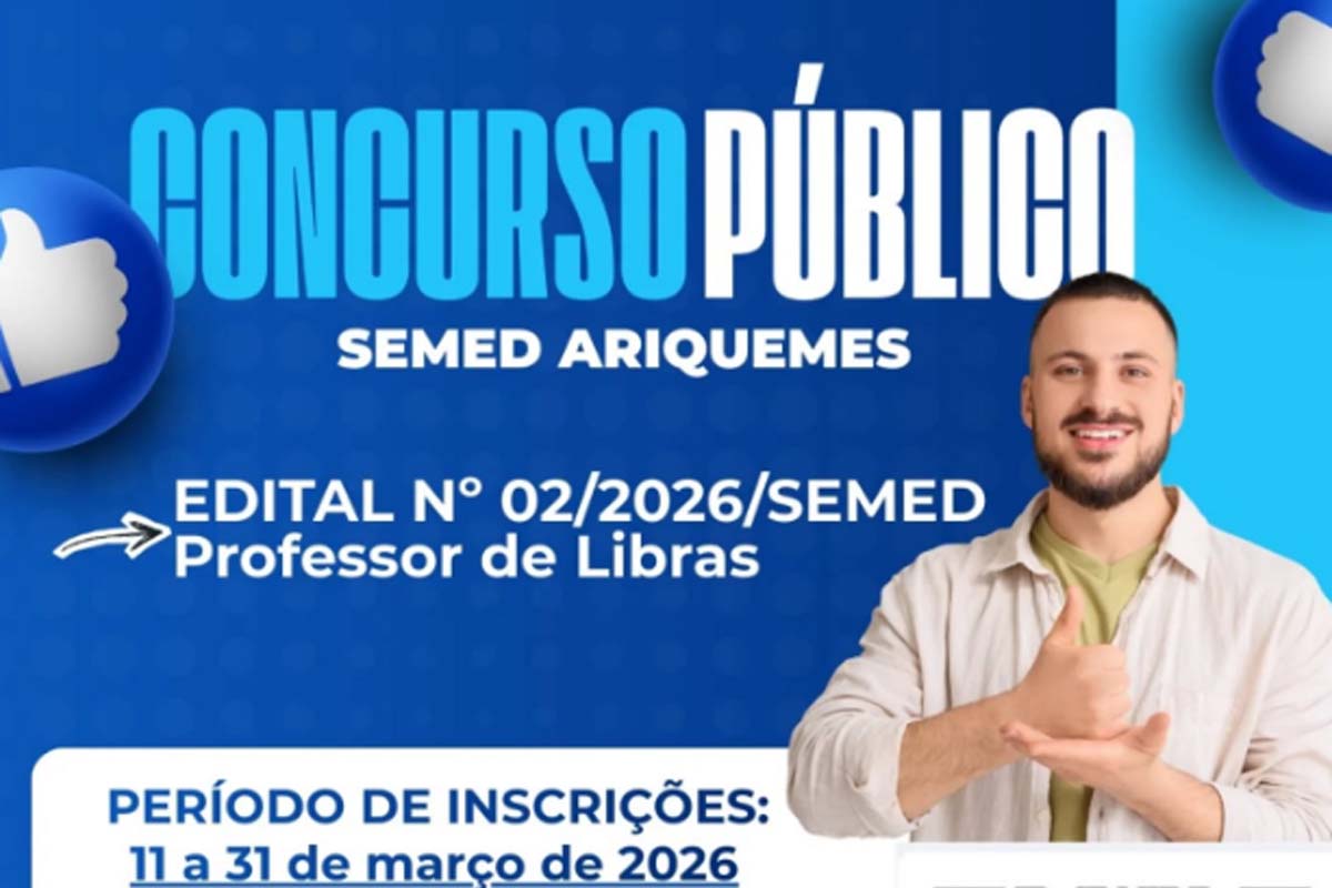 Semed informa que estarão abertas de 11 a 31 de março as inscrições para o Concurso Público