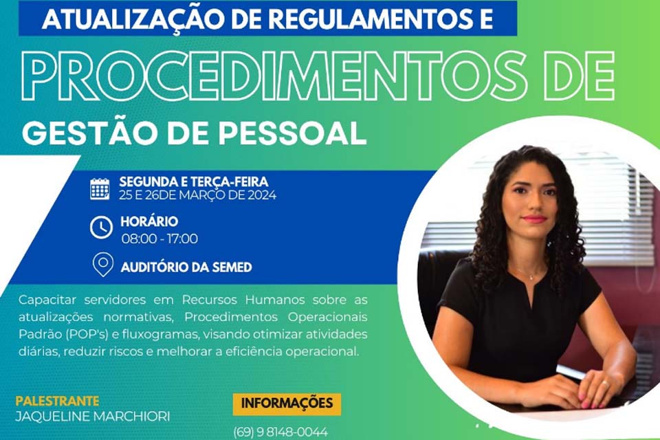 Secretaria de Fazenda Municipal de Pimenta Bueno promove curso de Gestão Pessoal