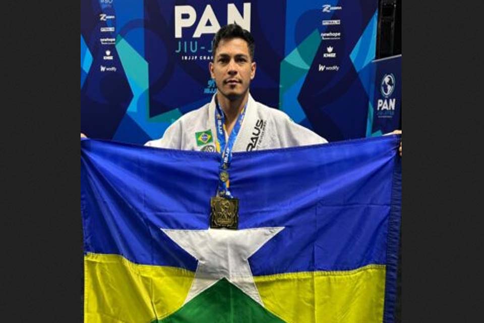 Atleta de Rondônia incentivado pelo “Pró-Atleta” conquista o ouro no PAN 2024 de Jiu-Jitsu