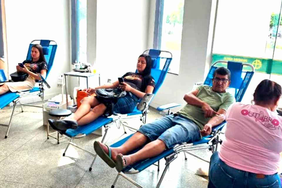 Coleta Itinerante em Urupá mobiliza dezenas de voluntários e reforça estoques de sangue no estado