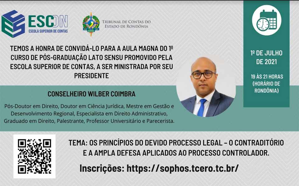 ESCon abre calendário de sua 1ª Pós-Graduação em Auditoria do Setor Público com Aula Magna no dia 1º de julho 
