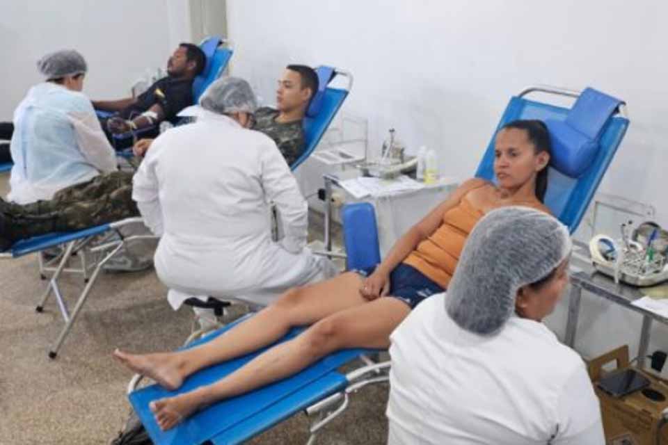 Coletas itinerantes em Guajará-Mirim e Ouro Preto reforçam estoques de sangue da Hemorrede em Rondônia