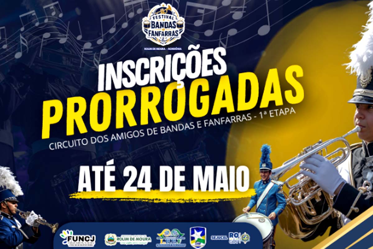 Fundação de Cultura e Juventude anuncia prorrogação das inscrições do Festival de Bandas e Fanfarras