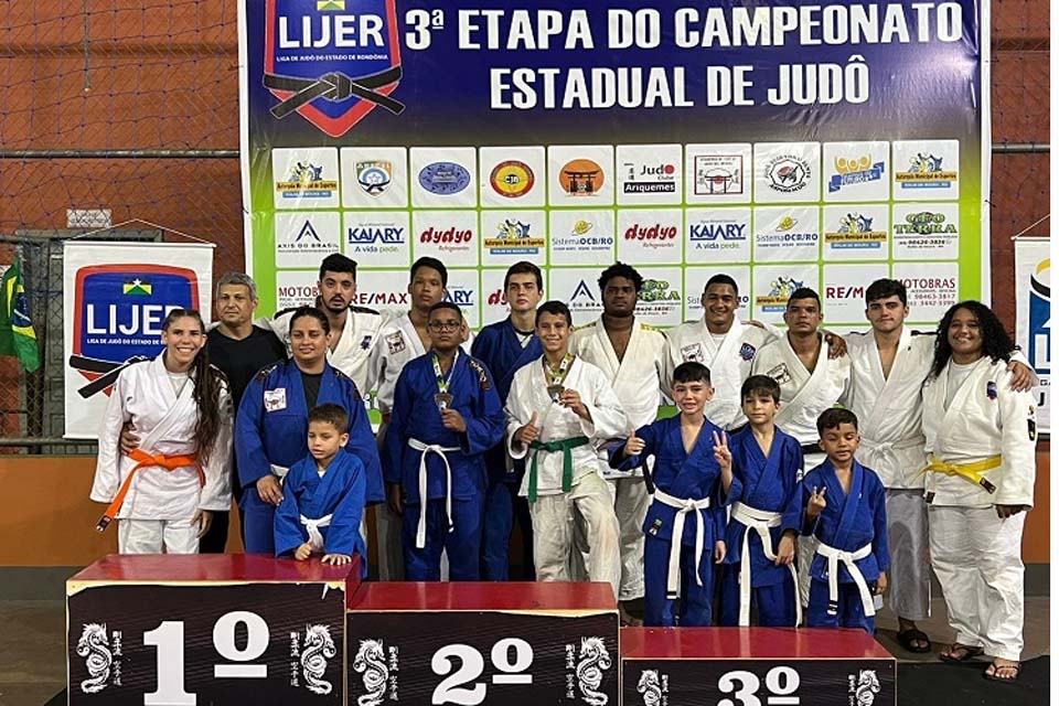 Atletas da Academia GF Jaru conquistam 28 medalhas na 3ª etapa do Estadual da Liga de Judô
