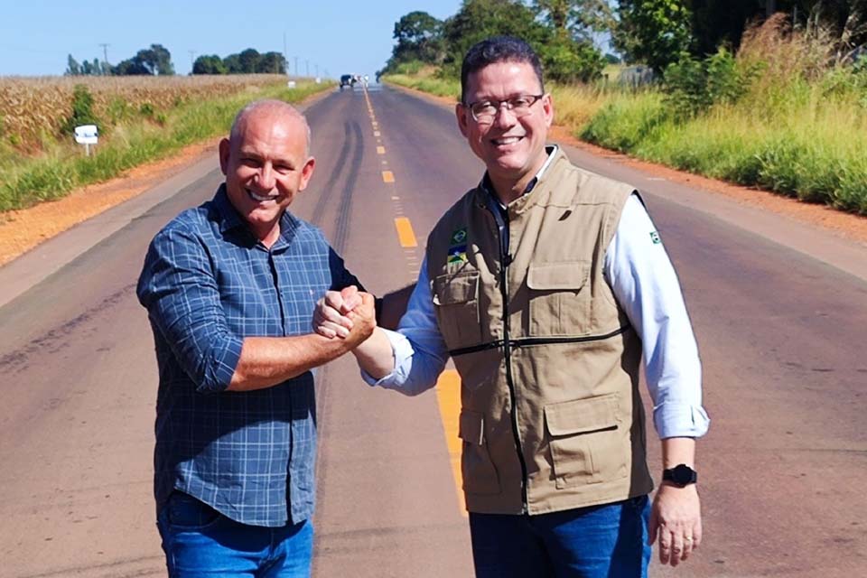 Rodovia do Boi recebe 84 km de pavimentação e entra para a história como maior obra viária do Governo de Rondônia