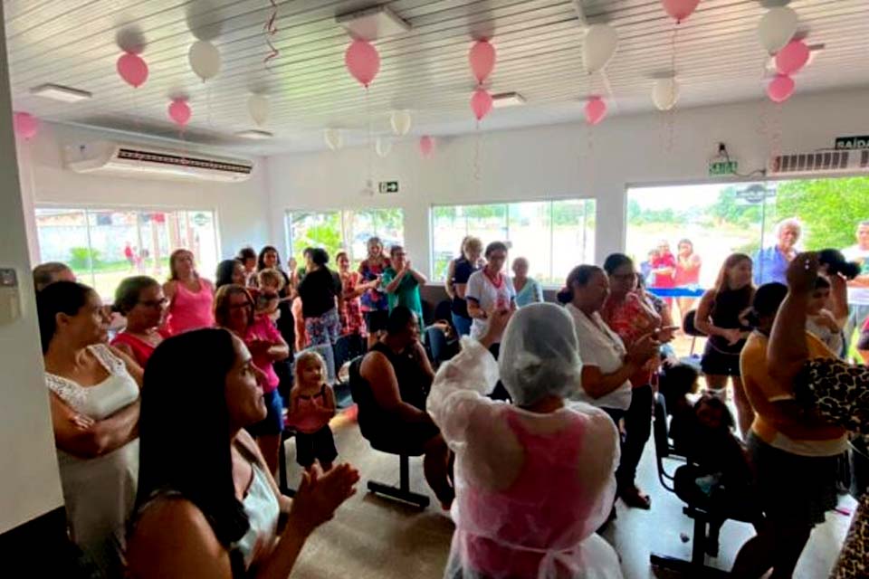 Campanha Outubro Rosa foi encerrada na UBS de Nova Estrela, distrito de Rolim mde Moura