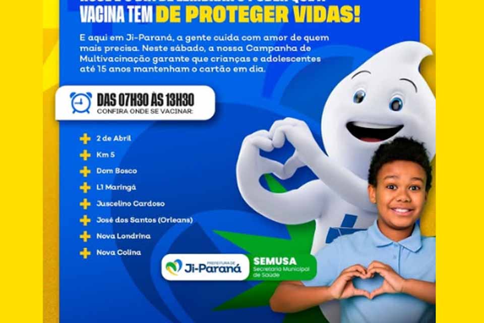 Dia D da Vacinação - Ubs realizam imunização para crianças e adolescentes menores de 15 anos