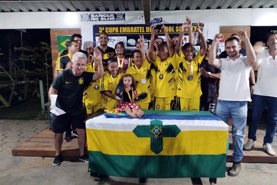 Com goleada, Vilhenense conquista o título da Capa Park Embratel de Futebol Society Feminino   