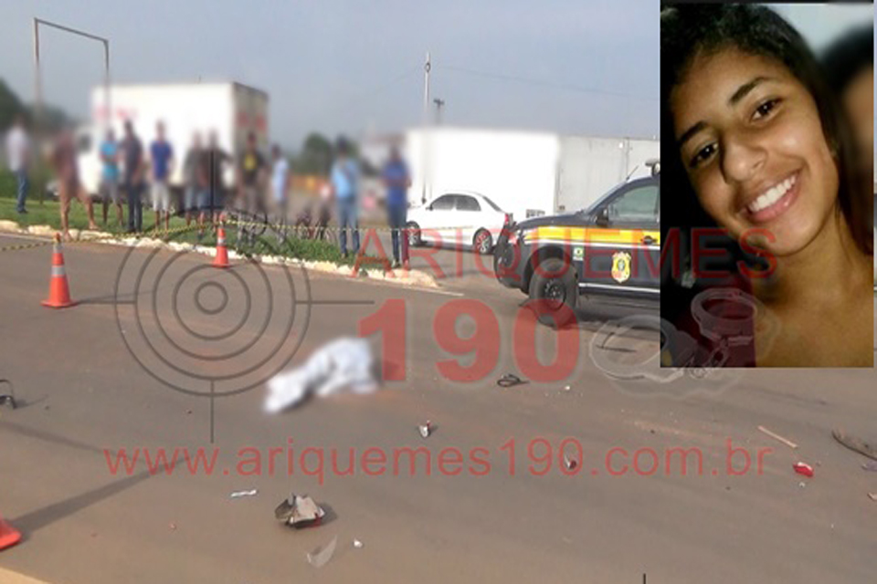 Adolescente de 14 anos vem a óbito após moto colidir com carreta na BR-364